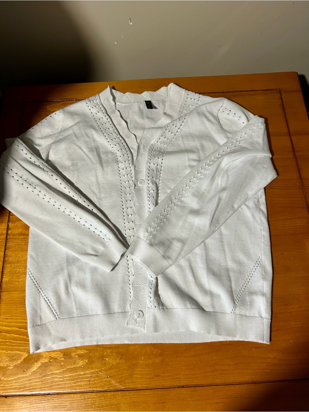 Classic White Women's Button-Front Knit Sweater